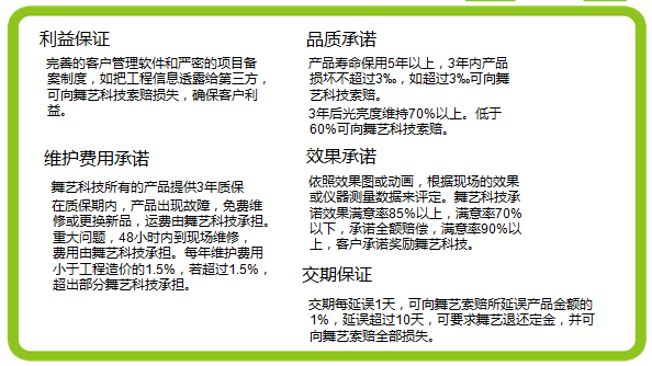 舞艺科技能给客户怎样的承诺及服务